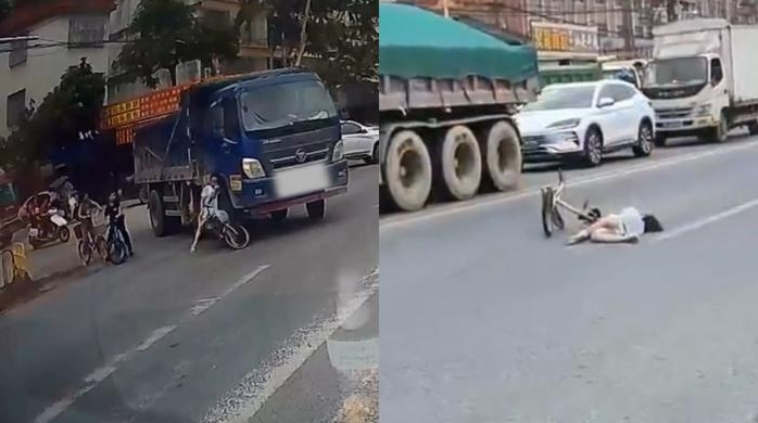 廣東女童騎車被貨車碾壓身亡
